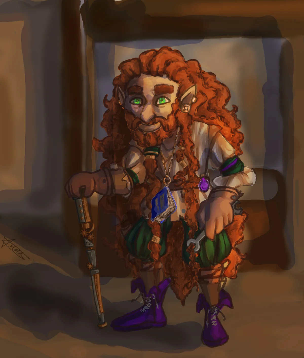A gnome artificer character